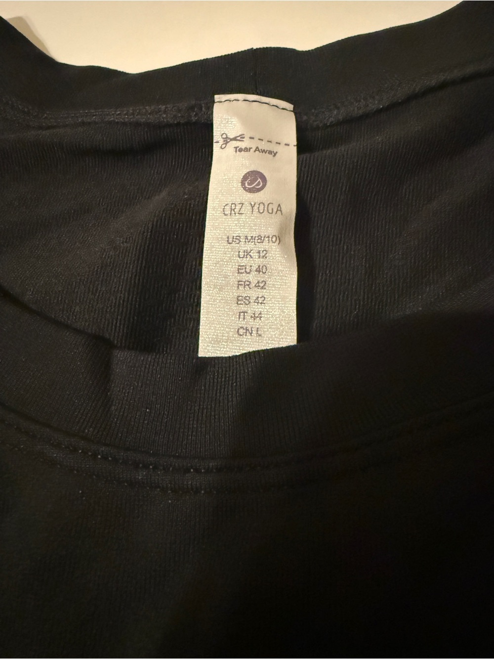 NWT CRZ Yoga Long Sleeve Shirt Black Size M Athletic Top - Picture 3 of 7